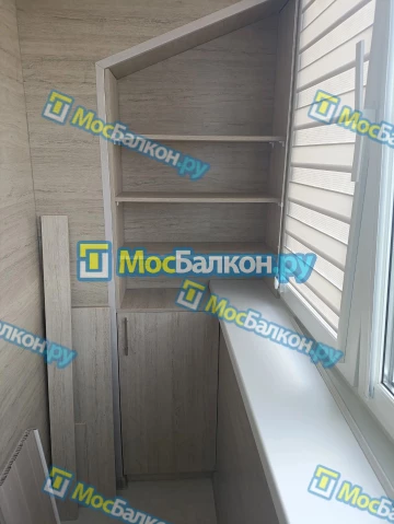 Шкаф на балкон купить в Лобне на заказ недорого от МосБалкон
