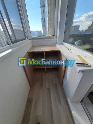 Шкаф на балкон купить в Лобне на заказ недорого от МосБалкон