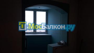 Установка окон на лоджию и отделка ГКЛВ