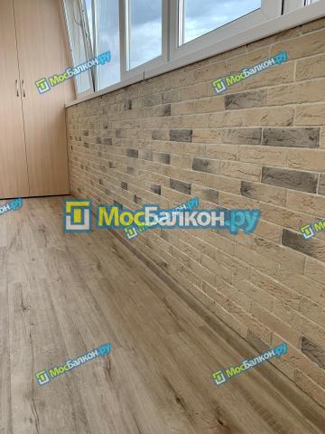 Отделка Балкона 4 метра Декоративным камнем(кирпичом)
