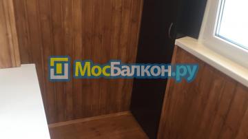 Изготовление тумбы-сиденья на лоджии и отделка деревом