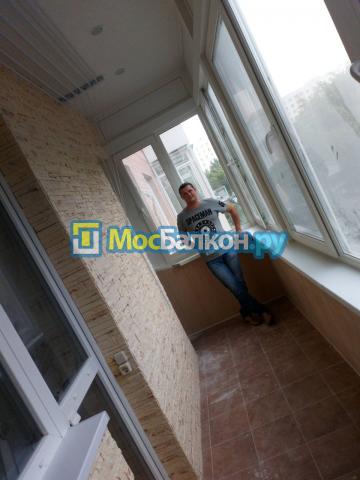 Отделка лоджий декоративным камнем с плиткой