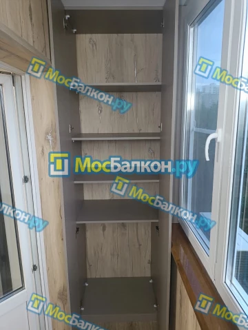 Шкаф на балкон купить в Лобне на заказ недорого от МосБалкон