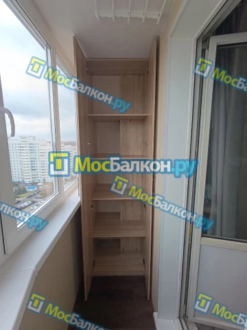 Шкаф на балкон купить в Лобне на заказ недорого от МосБалкон