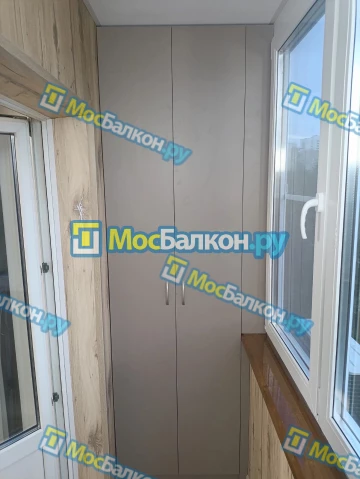 Шкаф на балкон купить в Лобне на заказ недорого от МосБалкон